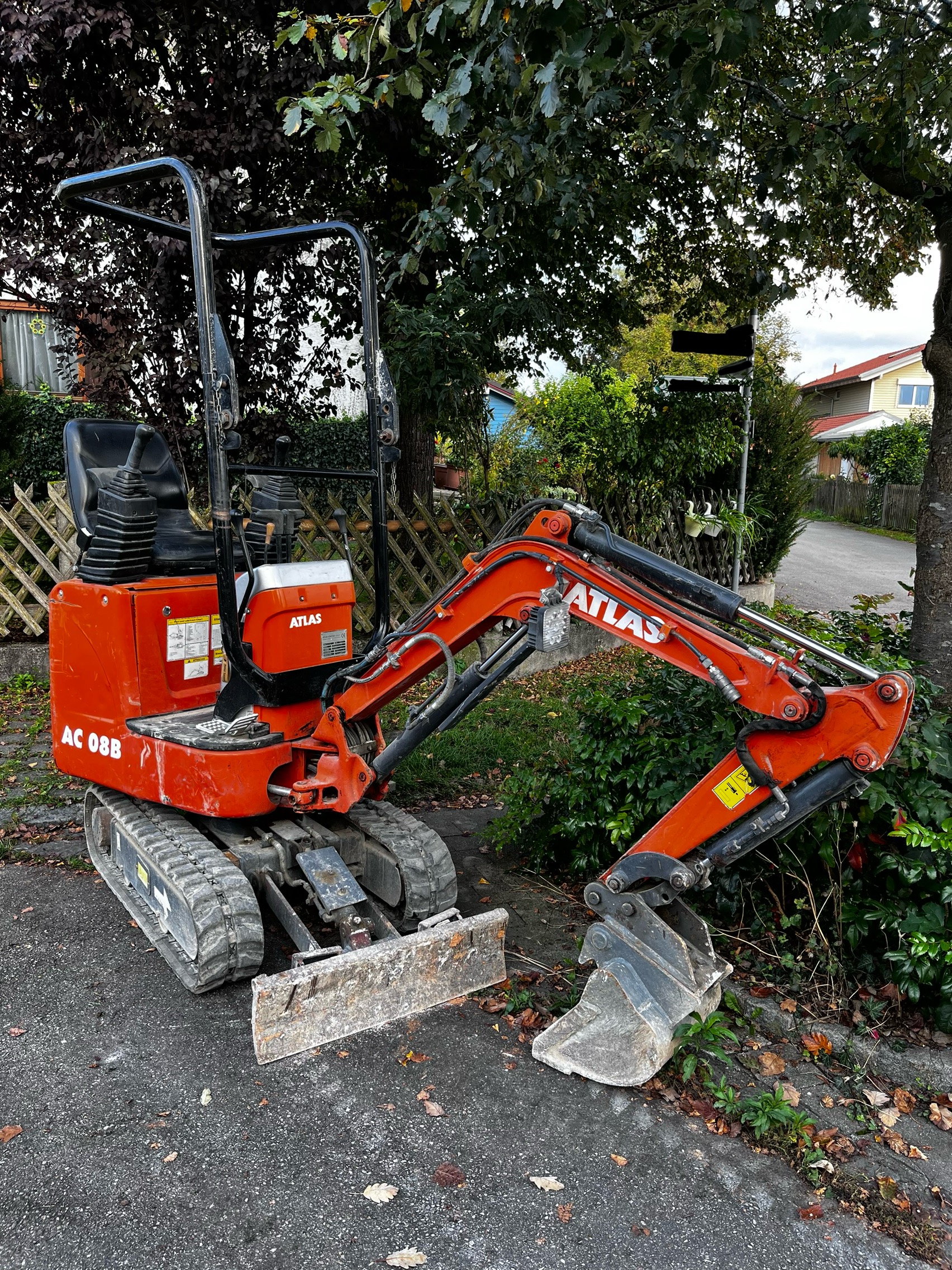 Minibagger Atlas AC08B zur Vermietung in Bad Aibling und im Landkreis Rosenheim