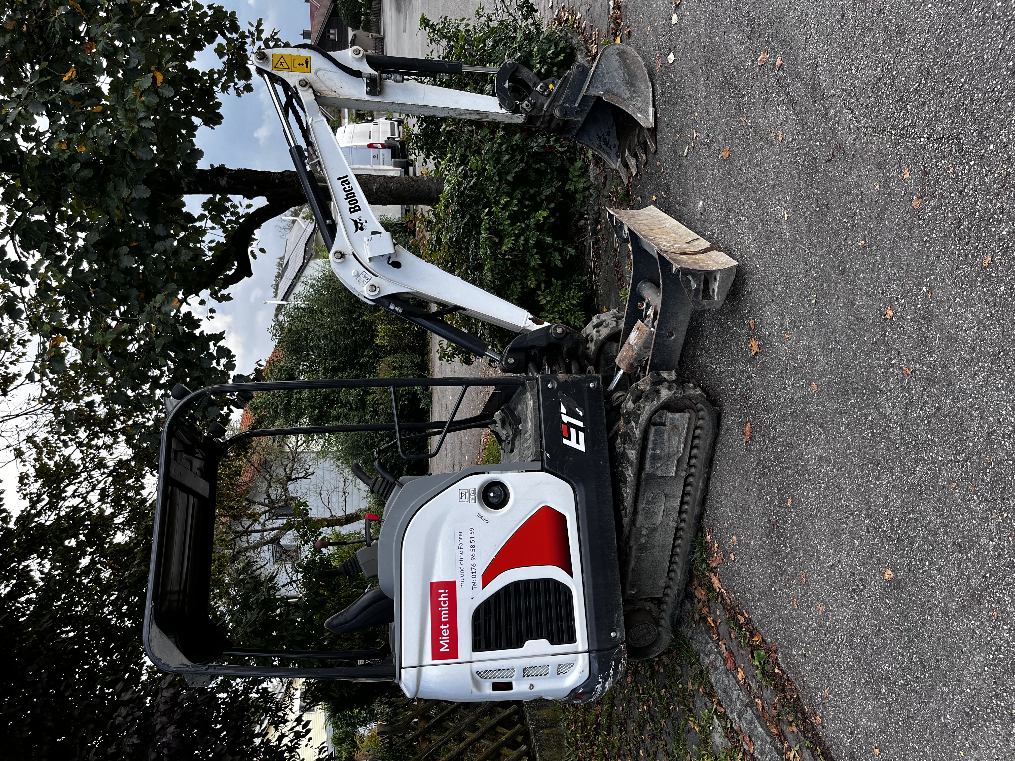 Minibagger Bobcat E17 zur Vermietung in Bad Aibling und im Landkreis Rosenheim
